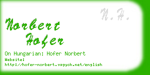 norbert hofer business card